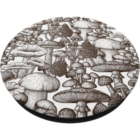 Retro Trendy Mushroom Flower Hippie 60s 70s Aesthetic Decor PopSockets PopGrip - Picture 2 of 3
